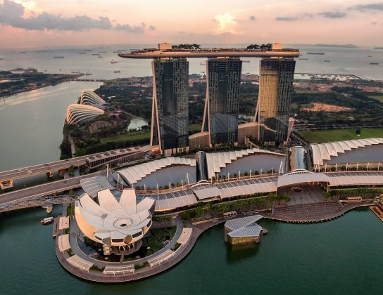 We had to start our list off with the iconic Marina Bay Sands hotel. This hotel is extremely well-known, thanks to its unique architecture.