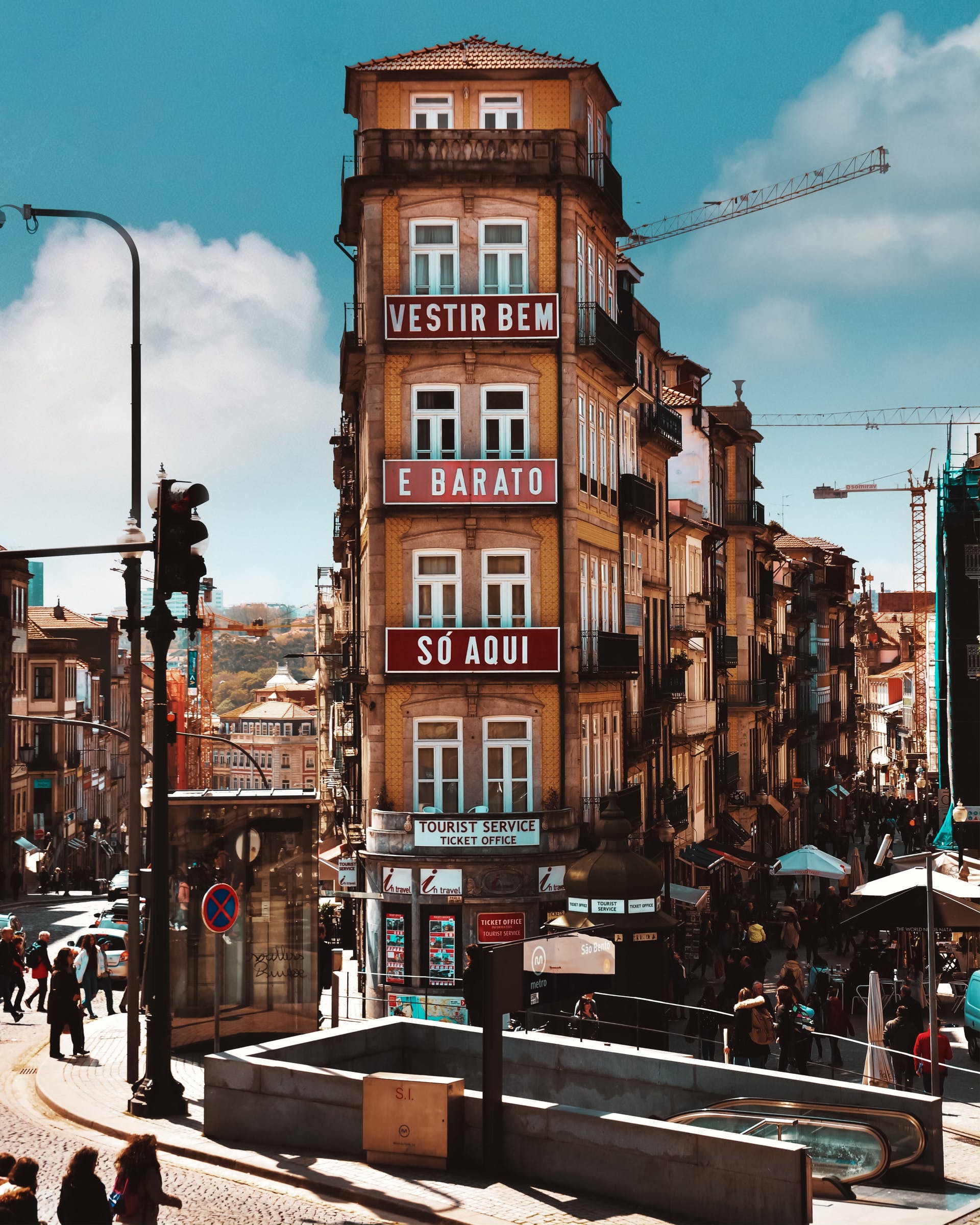 To enjoy all of Porto’s architecture at once, head up to Clerigos Tower and climb 240 steps to the top. It’s an 18th-century baroque tower that gives you a 360-degree view of the city. Just make sure you have your walking shoes on!