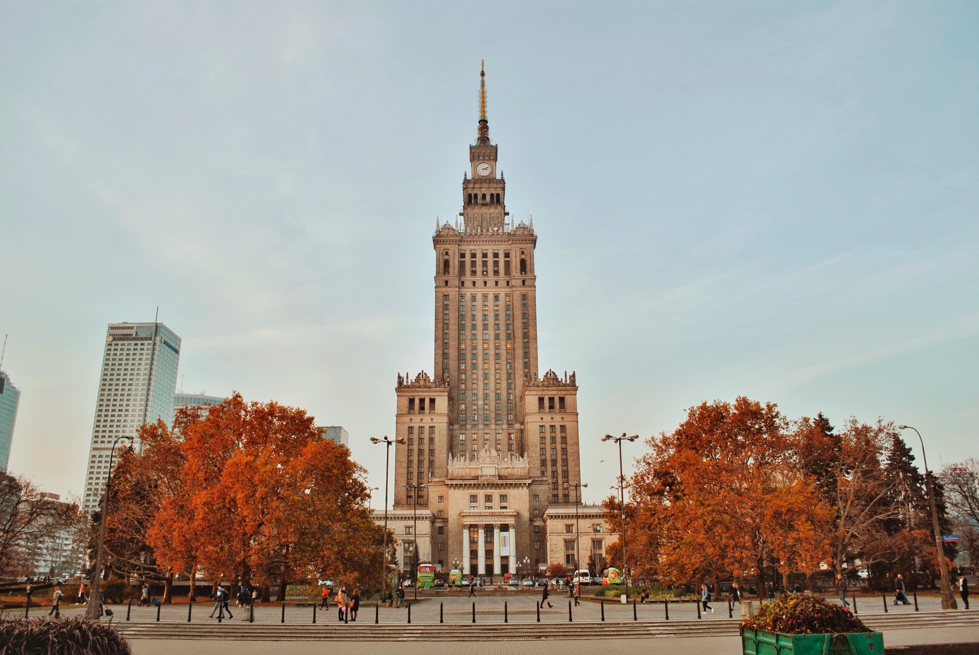 This highrise building, the highest in Warsaw, at 237 metres, doesn’t look much like a palace. Built in the mid-20th Century, it contains everything from university faculties and research centres to cinemas, theatres and sports clubs. At one time this Soviet-designed building was the tallest clock tower in the world, but no more. It was originally Joseph Stalin's Palace of Culture and Science but at the end of his regime, all references to him were dropped.
