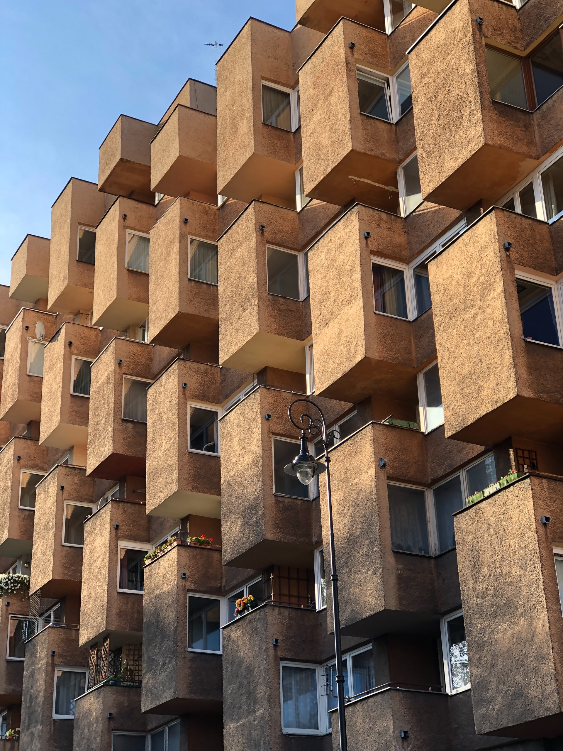 These apartments catch the eye immediately and you should include them in your Warsaw images. They contrast from some of the Soviet-style blocks built after World War II.